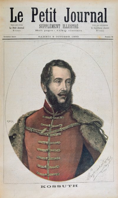 Portrait de Lajos Kossuth (1802-94) de la couverture de 